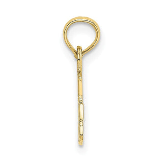 10k Yellow Gold Best Grandma With Flower Pendant