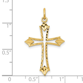 10k Yellow Gold Cross Charm 10C301