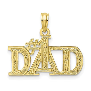 10k Yellow Gold #1 Dad Pendant