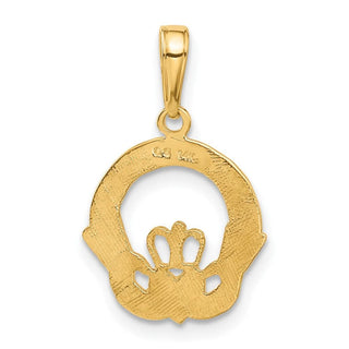 10K Yellow Gold Claddagh Charm 10C3035