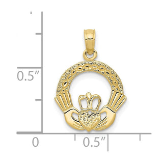 10K Yellow Gold Claddagh Charm 10C3035