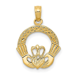 10K Yellow Gold Claddagh Charm 10C3035