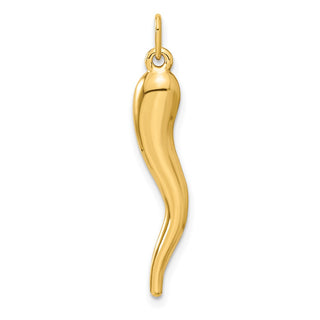 10K Yellow Gold Italian Horn Charm