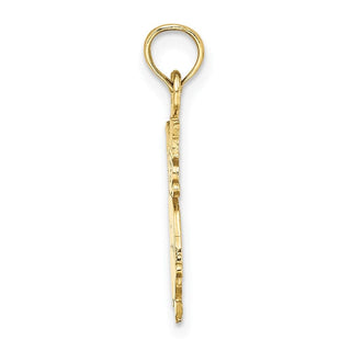 10k Yellow Gold Polished Snowman Pendant