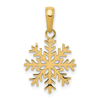 10K Yellow Gold Snowflake Pendant 10C3062