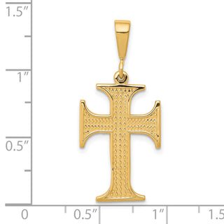 10k Yellow Gold Cross Pendant 10C312