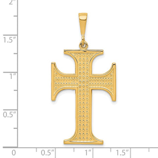 10k Yellow Gold Cross Pendant 10C314