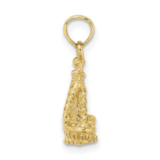10k Yellow Gold 3-D Libra Zodiac Pendant