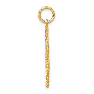 10k Yellow Gold Nugget Cross Charm