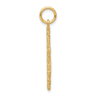 10k Yellow Gold Nugget Cross Charm