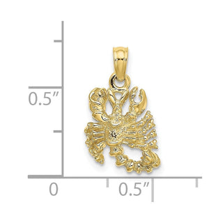 10k Yellow Gold 3-D Scorpio Zodiac Pendant