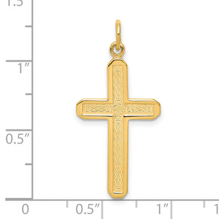 10k Yellow Gold Cross Charm 10C317