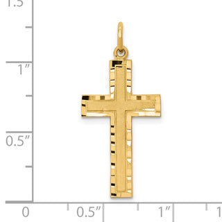 10k Yellow Gold Cross Charm 10C322