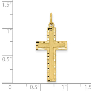 10k Yellow Gold Cross Charm 10C322