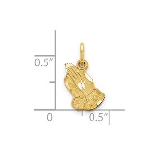 10K Yellow Gold Praying Hands Charm