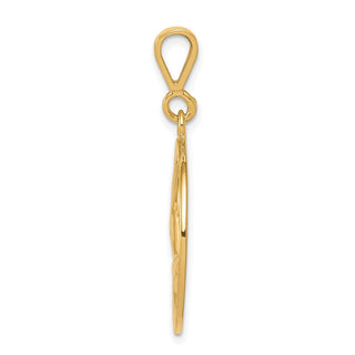 10k Yellow Gold Praying Hands Reversible with Serenity Prayer Pendant