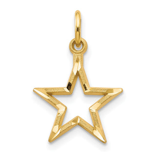 10ky Diamond-Cut Flat Back Star Charm