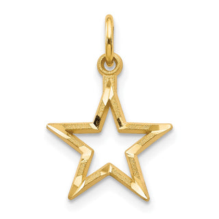 10ky Diamond-Cut Flat Back Star Charm