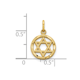 10k Yellow Gold Star Of David Charm 10C332