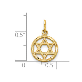 10k Yellow Gold Star Of David Charm 10C332