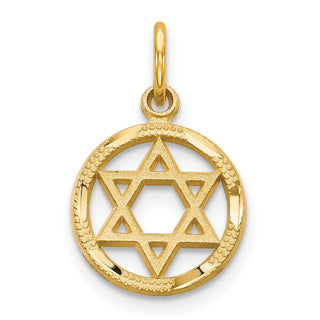 10k Yellow Gold Star Of David Charm 10C332