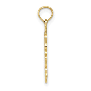 10k Yellow Gold Double Palm Trees Pendant