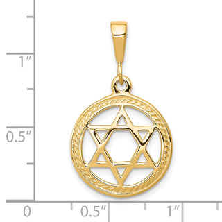 10k Yellow Gold Star Of David Pendant 10C333