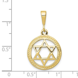 10k Yellow Gold Star Of David Pendant 10C333
