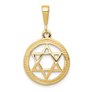 10k Yellow Gold Star Of David Pendant 10C333