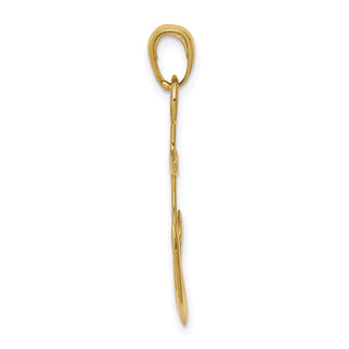 10k Yellow Gold 3-D Anchor Pendant 10C3345