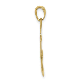 10k Yellow Gold 3-D Anchor Pendant 10C3345