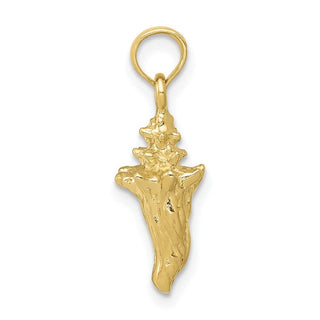 10k Yellow Gold 3-D Conch Shell Pendant
