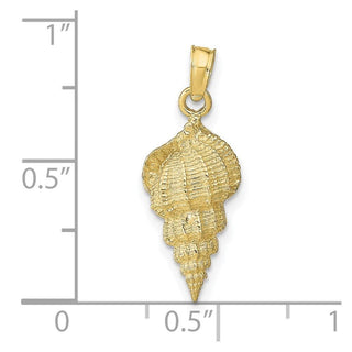 10K Yellow Gold Conch Shell Pendant 10C3370
