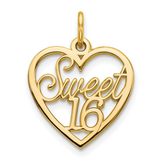 10k Yellow Gold Sweet 16 Charm 10C339