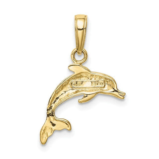 10k Yellow Gold Dolphin Pendant 10C3446