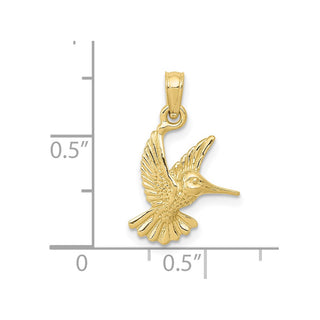 10k Yellow Gold Hummingbird Pendant
