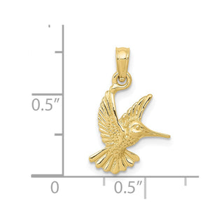 10k Yellow Gold Hummingbird Pendant