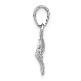 10k White Gold Hummingbird Pendant