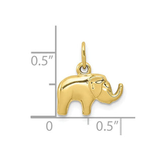 10K Yellow Gold Elephant Charm