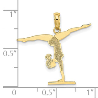 10k Yellow Gold Gymnastics Floor Pendant