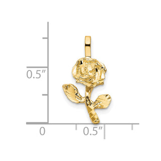 10k Yellow Gold Rose Charm