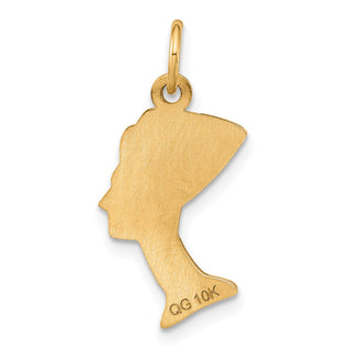 10k Yellow Gold Nefertiti Charm 10C370