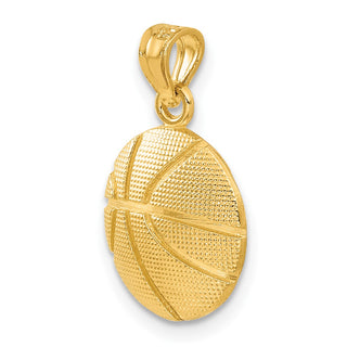 10k Yellow Gold Basketball Pendant 10C3774