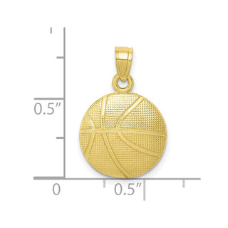 10k Yellow Gold Basketball Pendant 10C3774