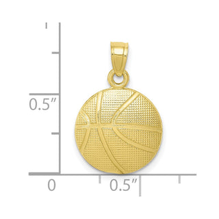 10k Yellow Gold Basketball Pendant 10C3774