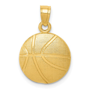 10k Yellow Gold Basketball Pendant 10C3774