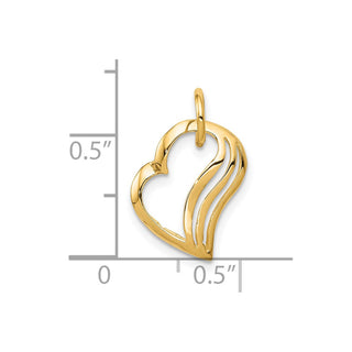 10k Yellow Gold Heart Charm 10C382