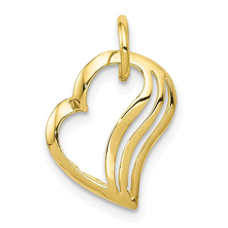 10k Yellow Gold Heart Charm 10C382