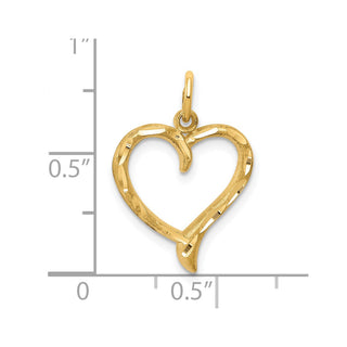 10k Yellow Gold Heart Charm 10C395