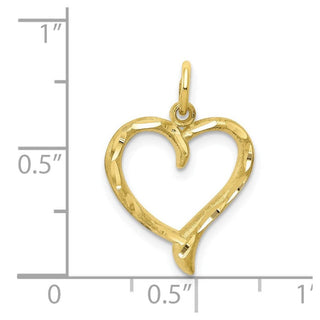 10k Yellow Gold Heart Charm 10C395